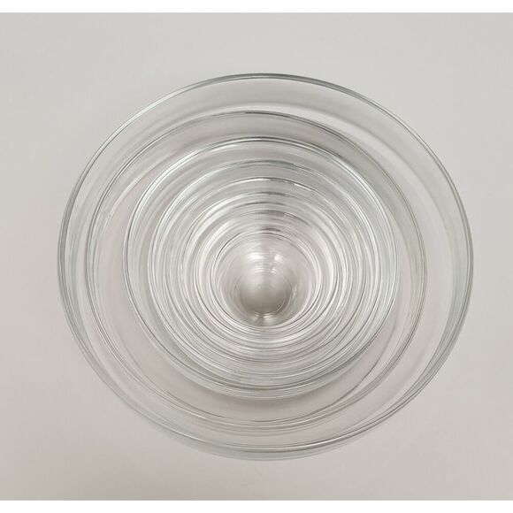 ARC France Vintage 8 PC Mixing Bowl Set Clear Glass Nesting Set - Picture 2 of 6